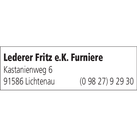 Logo Fritz Lederer e. K.